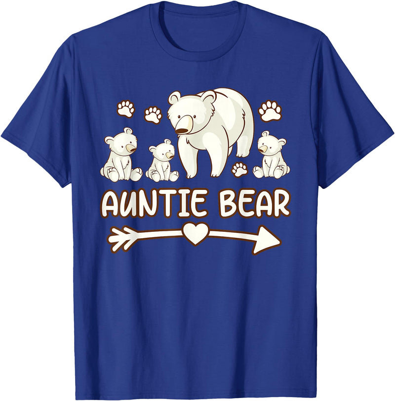 Aunt bear tee shirts, Auntie bear tshirt Auntie bear shirt for womens, Aunt bear 3 cubs t shirts T-Shirt - Royal Blue
