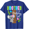 Koala Birthday Party Supplies Koala Bear Birthday Brother Of The Birthday Girl Koalas Bday T-Shirt - Royal Blue
