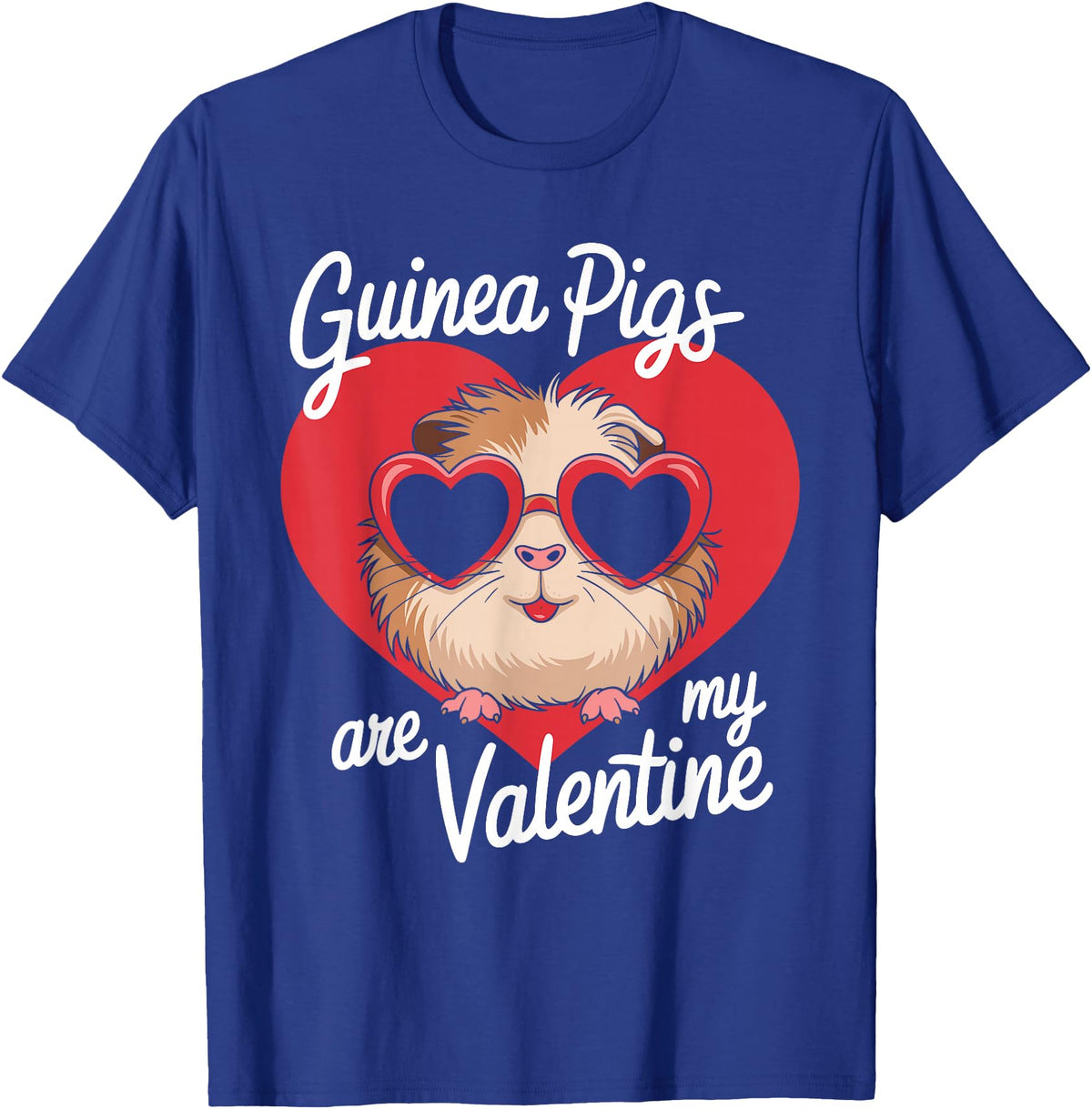 Funny Guinea Pig Lover Apparel for Kids Women Guinea Pigs Are My Valentine Cute Rodent Valentines Day T-Shirt - Royal Blue