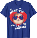 Funny Guinea Pig Lover Apparel for Kids Women Guinea Pigs Are My Valentine Cute Rodent Valentines Day T-Shirt - Royal Blue