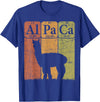 Alpaca Llama Periodic Chemistry Elements Retro Alpaca Periodic Table Elements Llama Alpaca Vintage T-Shirt - Royal Blue