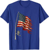 4th Of July Gifts by LD Fishing American Flag Fisherman Patriotic Day 4th of July T-Shirt - Royal Blue