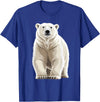 Polar bear for Men Women Design byMH Polar Bear T-Shirt - Royal Blue