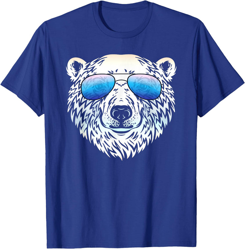 Sunglasses Zoo Mega Cool Polar Bear T-Shirt - Royal Blue