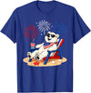 Polar Bear Patriotic Happy Beach Paws Co 4th of July Polar Bear Happy Beach Patriotic Animal Lovers T-Shirt - Royal Blue