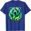 Northern Lights Polar Bear Clothes Aurora Borealis Alaska Northern Lights Polar Bear T-Shirt - Royal Blue