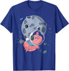 Pig Astronaut Space Travel Animal Gift Cute Farm Animal Moon Landing Outer Space Astronaut Pig T-Shirt - Royal Blue