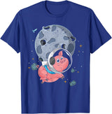 Pig Astronaut Space Travel Animal Gift Cute Farm Animal Moon Landing Outer Space Astronaut Pig T-Shirt - Royal Blue