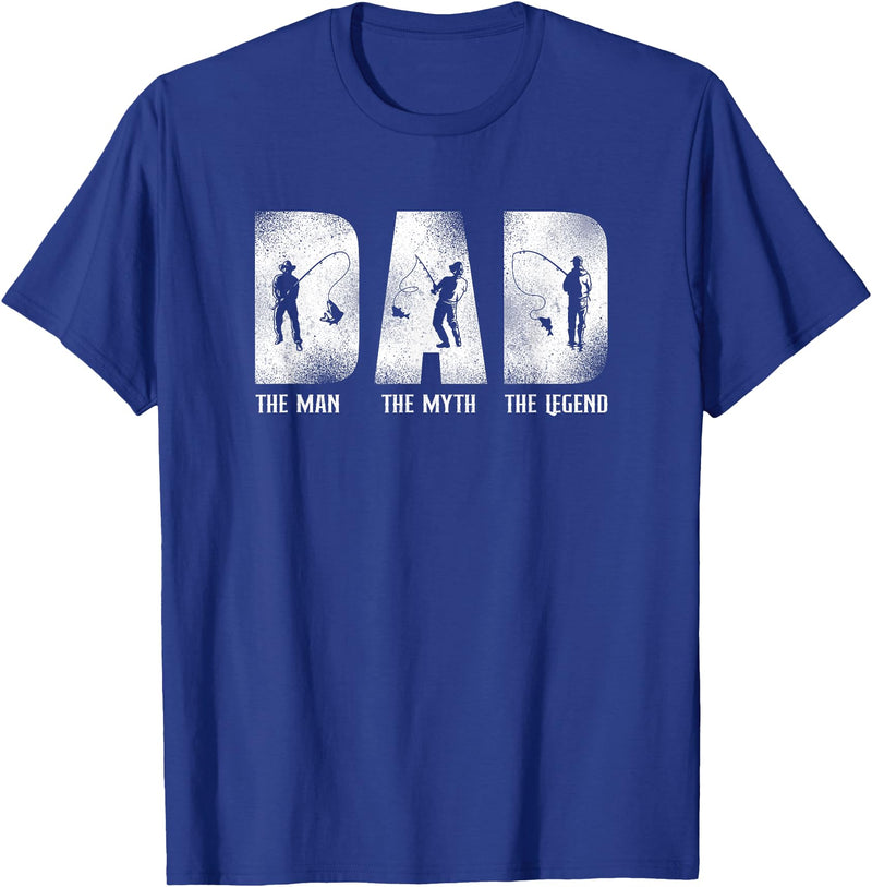 Fishing Fisherman Fisher HD0 Fishing Dad Father T-Shirt - Royal Blue