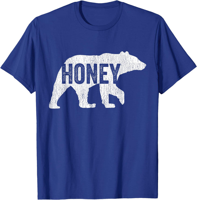 Matching Family Bear by Foxio Honey Bear Matching Family Camping Bear Funny Honey T-Shirt - Royal Blue