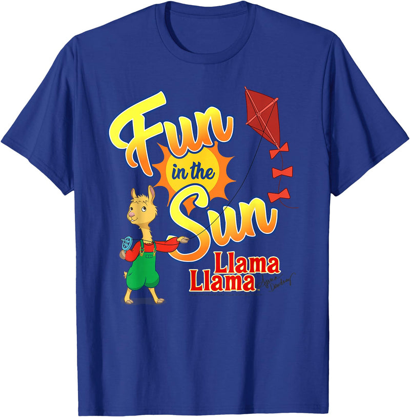 Llama Llama Red Pajama Netflix Fun in The Sun Tee Shirt T-Shirt - Royal Blue