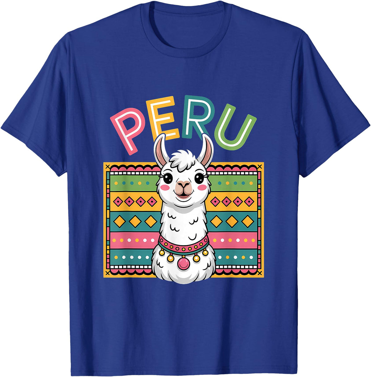 Peru Flag Peruvian Roots Peru Llama Peruvian Roots Peru Heritage T-Shirt - Royal Blue