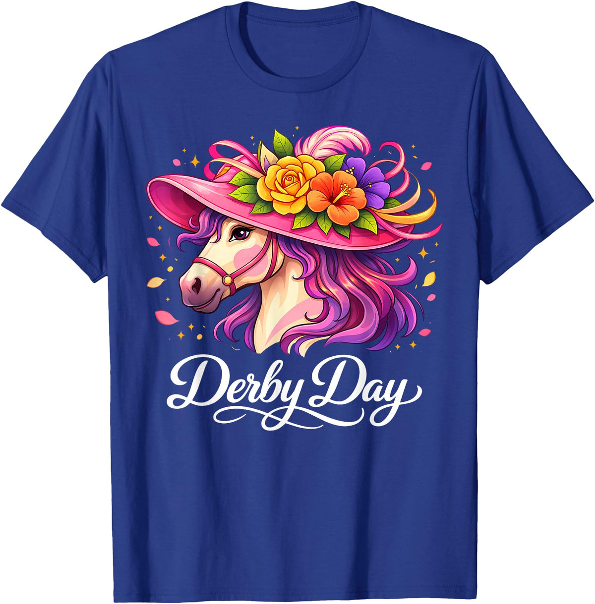 Funny Outfit Men Women 2026 Horse Racing Funny Derby Day 2026 Horse Racing T-Shirt - Royal Blue