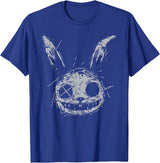 Evil Scary Bunny Rabbit Alt Goth Grunge Horror Aesthetic T-Shirt in Royal Blue