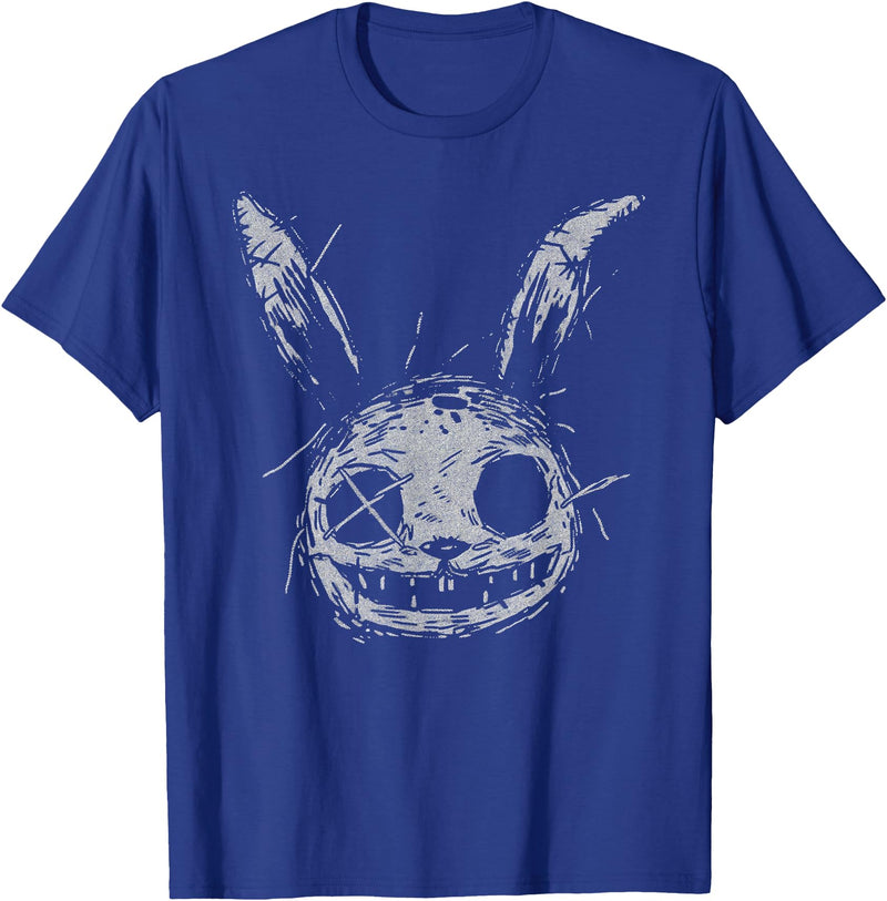 Evil Scary Bunny Rabbit Alt Goth Grunge Horror Aesthetic T-Shirt in Royal Blue