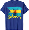 Swimming Pig Bahamas Beach Trips Bahamas Swimming Pig Flag Beach Caribbean Summer Vacation T-Shirt - Royal Blue