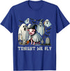 Pigaboo Farm Halloween Tonight We Fly Pig Farm Animal Lover Halloween T-Shirt - Royal Blue