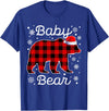 Bear Christmas Pajamas Family Tee Baby Bear Christmas Pajamas Red Plaid Buffalo Family T-Shirt - Royal Blue