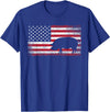 Pig Hog Farm Farmer 4th of July Shirt American Flag America T-Shirt - Royal Blue