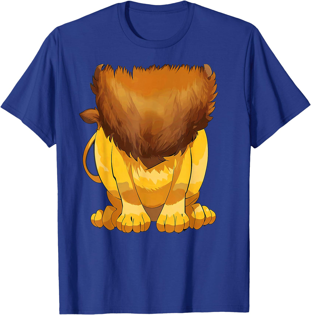 Lion Lazy Halloween costumes Lion Body Halloween Costume T-Shirt - Royal Blue