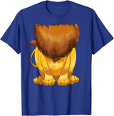 Lion Lazy Halloween costumes Lion Body Halloween Costume T-Shirt - Royal Blue