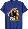Passion For Sports Style Bear Playing Soccer Sports Team | Animal T-Shirt - Royal Blue