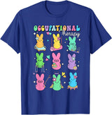 Men Women Rabbit T-Shirt (Black) in Royal Blue