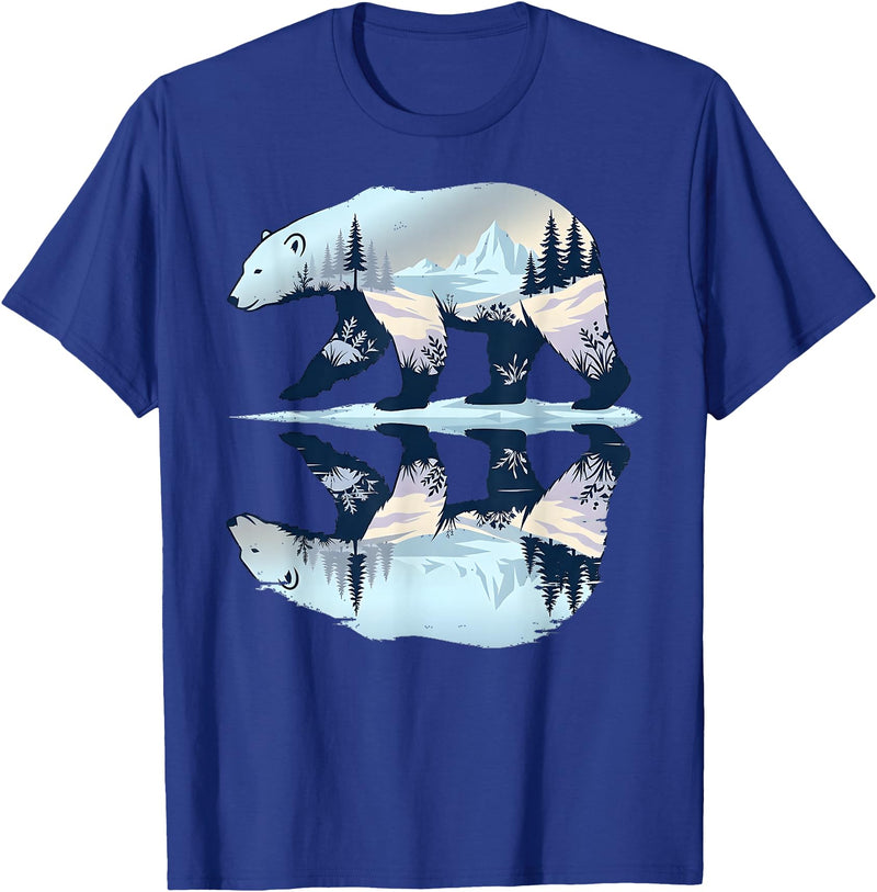 Polar Wildlife Wilderness Lover Polar Bear Arctic Wildlife Nature Animal T-Shirt - Royal Blue