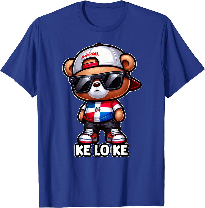 KLK Teddy bear que lo que Dominican flag shirt DIMELO KE LO KE Dominican Republic Flag Republica Dominicana T-Shirt - Royal Blue