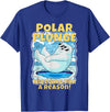 Ice Cold New Years Arctic Iceberg Freeze Swim Team Polar Plunge Freezing For A Reason! Cool Polar Bear Swimming T-Shirt - Royal Blue
