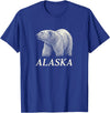 Alaska Souvenirs Shop Alaska Polar Bear Graphic T-Shirt - Royal Blue