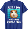 Cute Guinea Pig Stuff Accessories & Gifts Just a Boy Who Loves Guinea Pig Funny Guinea Pig Kids Boys T-Shirt - Royal Blue