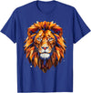 Cool Lions, Astrology And Horoscope Designs Lion colorful lions King Of Animals From Africa Polygon T-Shirt - Royal Blue