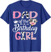 Funny Farm Cow Birthday Girl Matching Dad of The Birthday Girl Farm Cow 1st Birthday Girl T-Shirt - Royal Blue