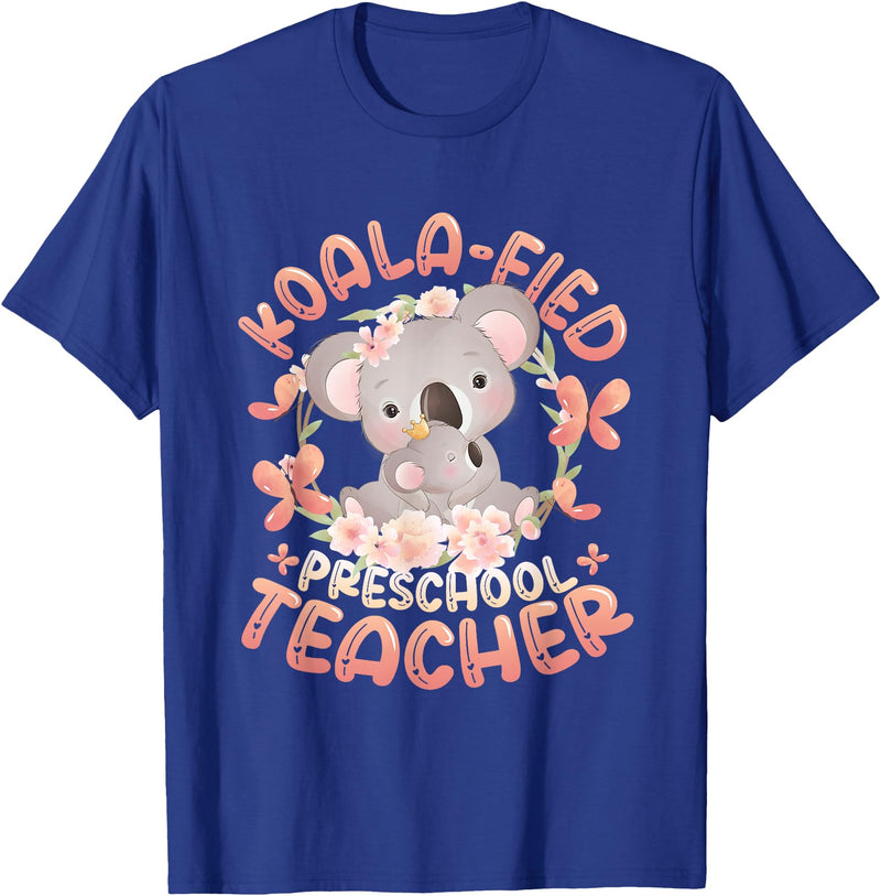 Preschool Teacher Gifts Koala-Fied Koala Proud Preschool Teacher T-Shirt - Royal Blue