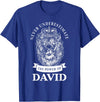 Gifts for David David Gift Name Lion T-Shirt - Royal Blue