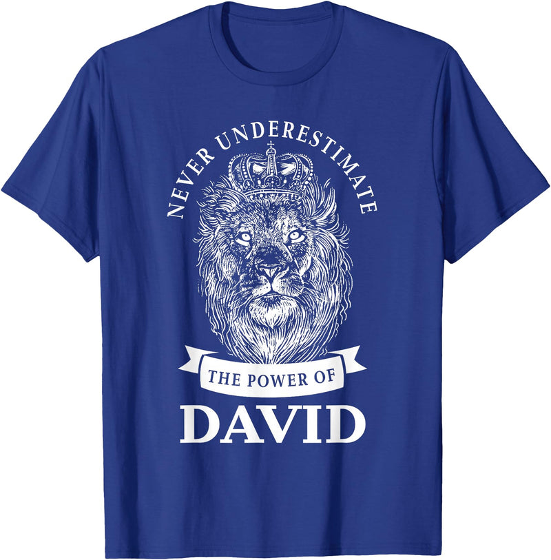Gifts for David David Gift Name Lion T-Shirt - Royal Blue