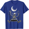 Skeleton Love Halloween Moon Skeleton Rock On Hand Spooky Halloween Rock Concerts T-Shirt - Royal Blue