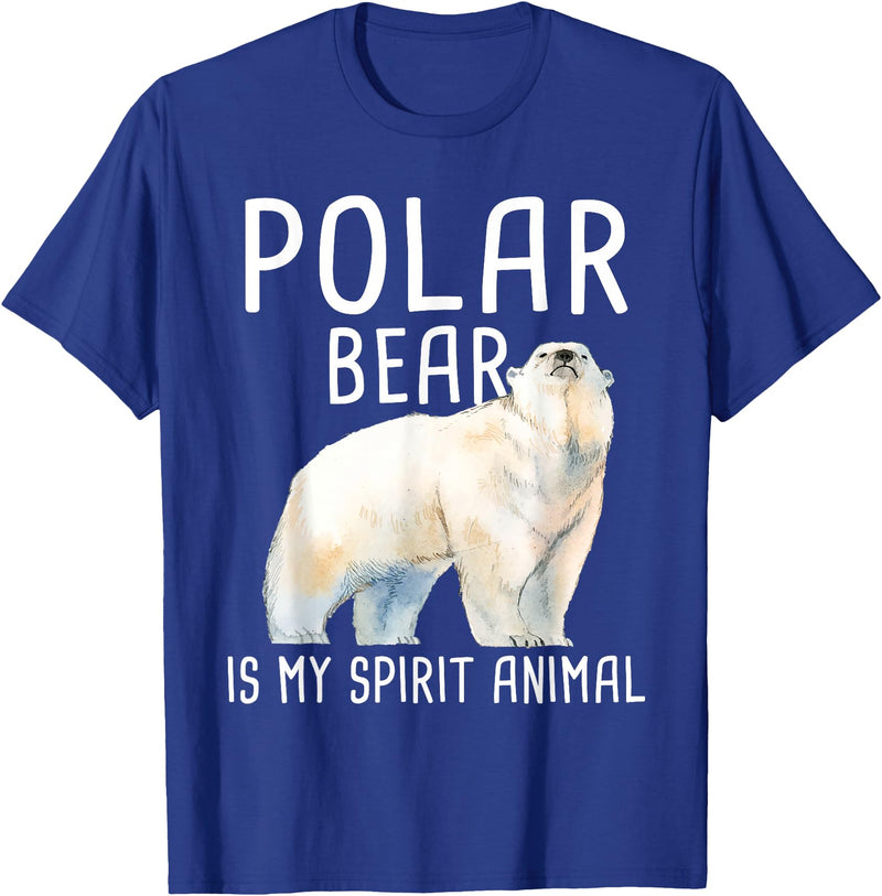 Funny Polar Bear Shirts Polar Bear is My Ghost Animal - Wildlife Lover Zookeeper T-Shirt - Royal Blue