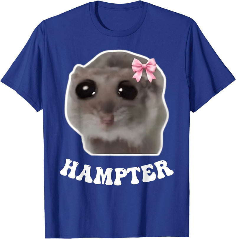 Hampter Sad Hamster Meme Hamster Lover Oddly Specific Memes T-Shirt - Royal Blue