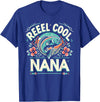 Vintage Reel Cool Nana Fishing Lovers Mothers Day Reel Cool Nana Fishing Vintage Tees Women Men Father's Day T-Shirt - Royal Blue