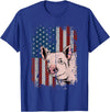 Proud USA Pig Farmer Apparel Gift Idea Pig American USA Flag Patriotic Pig Farm Gift T-Shirt - Royal Blue