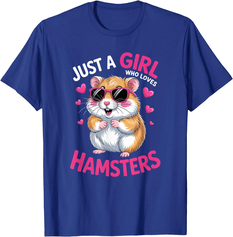 Girls Hamster T-Shirt - Royal Blue