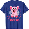 Cupid Animals x Valentine's Day Cupig - Cute Pig Lover Cupid Pun T-Shirt - Royal Blue