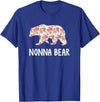 Grandparents Tees By Luna Nonna Bear Floral T-Shirt T-Shirt - Royal Blue