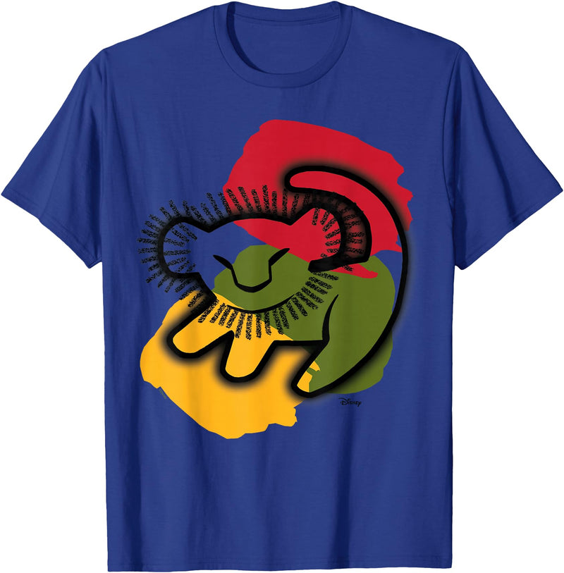 Disney The Lion King - Simba Drawing T-Shirt - Royal Blue