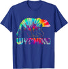 We Love Wyoming Wyoming Tie Dye Bear Pride Outdoor Hiking Camping Vintage T-Shirt - Royal Blue
