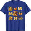 Coquette Bow Scottish Highland Cow Sunflower Shirt Baby Highland Cow With Sunflower Butterflies Farm Western T-Shirt - Royal