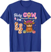 Holy Cow I'm 4 Highland Cow 4th Birthday Holy Cow I'm 4 Highland Cow Farming 4th Birthday 4 Years Old T-Shirt - Royal Blue