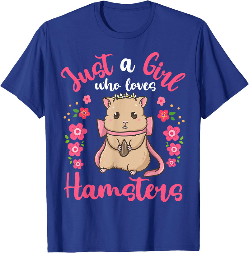 Hamster Just a Girl Who Loves Hamsters T-Shirt - Royal Blue